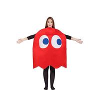 Funidelia | Disfraz de Fantasma Pac-Man Blinky para hombre y mujer Comecocos, Videojuegos - Disfraz para adultos y divertidos accesorios para Fiestas, Carnaval y Halloween - Talla única - Rojo
