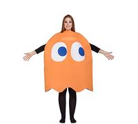 Funidelia | Disfraz de Fantasma Pac-Man Clyde para hombre y mujer Comecocos - Disfraz para adultos y accesorios para Fiestas, Despedida de Soltero, Carnaval y Halloween - Talla única - Naranja