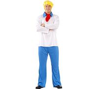 Funidelia | Disfraz de Fred - Scooby Doo para hombre Scooby Doo, Dibujos animados - Disfraz para adultos y divertidos accesorios para Fiestas, Carnaval y Halloween - Talla Estándar - Blanco
