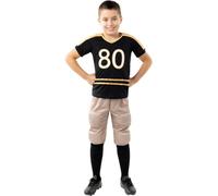 Funidelia | Disfraz de fútbol Americano musculoso para niño Rugby, Quarterback, Fútbol Americano, Profesiones - Disfraz para niños y Accesorios para Carnaval y Halloween - Talla 7-9 años - Marrón