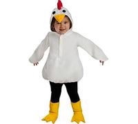 Funidelia | Disfraz de gallina para bebé Animales, Gallina, Pollo, Gallo - Disfraz para bebé y divertidos accesorios para Fiestas, Carnaval y Halloween - Talla 6-12 meses - Amarillo