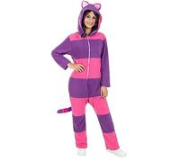Funidelia | Disfraz de Gato Cheshire onesie para mujer Gato, Alicia en el País de las maravillas - Disfraz para adultos y divertidos accesorios para Fiestas, Carnaval y Halloween - Morado