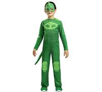 Funidelia Disfraz de Gekko PJ Masks para niño, Licencia Oficial, Talla 7-9 años Dibujos Animados, Gatuno - Traje para niños para fiestas, Carnaval y Halloween