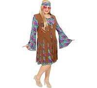 Funidelia | Disfraz de hippie para mujer Años 60, Hippie, Flower power, Décadas - Disfraz para adultos y divertidos accesorios para Fiestas, Carnaval y Halloween - Talla 3XL