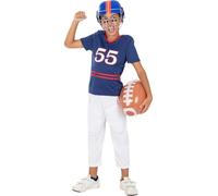 Funidelia | Disfraz de jugador de rugby con accesorios para niño Rugby & Quarterback - Disfraz para niños y divertidos accesorios para Fiestas, Carnaval y Halloween - Talla 7-9 años