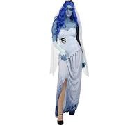 Funidelia | Disfraz de La Novia Cadáver para mujer Terror, Corpse Bride, Zombie - Disfraz para adultos y divertidos accesorios para Fiestas, Carnaval y Halloween - Talla L - Blanco