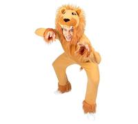 Funidelia Disfraz de león para hombre y mujer, Animales, Desierto, Incluye mono con cabeza y cola - Traje para adultos para fiestas, Carnaval y Halloween, Talla S-M
