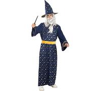 Funidelia | Disfraz de Mago Merlín para hombre Brujas, Magos, Halloween, Terror - Disfraz para adultos y divertidos accesorios para Fiestas, Carnaval y Halloween - Talla S - M - Rojo