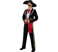 Funidelia Disfraz de Mariachi para hombre, Incluye pantalón, fajín, sombrero, chaleco con camisa incorporada y pajarita, Catrina - Traje para adultos para fiestas, Carnaval y Halloween - Talla M