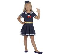 Funidelia | Disfraz de marinera para niña Capitán de Barco, Grumete, Marina, Profesiones - Disfraz para niños y divertidos accesorios para Fiestas, Carnaval y Halloween - Talla 3-4 años - Blanco