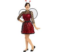 Funidelia | Disfraz de Mariquita para Mujer Talla XL Animales, Insectos, Ladybug - Color: Rojo - Divertidos Disfraces y complementos para Carnaval y Halloween