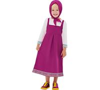 Funidelia | Disfraz de Masha - Masha y el Oso para niña Masha and the Bear, Dibujos animados - Disfraz para niños y divertidos accesorios para Fiestas, Carnaval y Halloween - Talla 4-6 años - Rosa