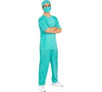 Funidelia | Disfraz de médico cirujano para adulto Doctores & Enfermeras - Disfraz para adultos y divertidos accesorios para Fiestas, Carnaval y Halloween - Talla L - XL - Azul