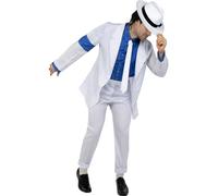 Funidelia | Disfraz de Michael Jackson smooth Criminal para hombre Música Pop & Grupos Musicales - Disfraz para adultos y divertidos accesorios para Fiestas, Carnaval y Halloween - Talla M - L