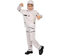 Funidelia | Disfraz de momia para niño y niña Terror, Halloween - Disfraz para niños y divertidos accesorios para Fiestas, Carnaval y Halloween - Talla 5-6 años - Blanco