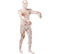 Funidelia Disfraz de momia segunda piel para hombre y mujer, Talla L Terror, Halloween - Traje para adultos para fiestas, Carnaval y Halloween