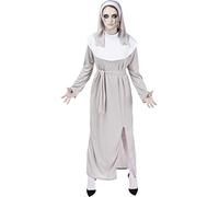 Funidelia | Disfraz de monja zombie fantasma para mujer Muerto Viviente, Halloween - Disfraz para adultos y divertidos accesorios para Fiestas, Carnaval y Halloween - Talla L - Blanco