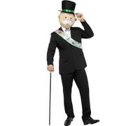 Funidelia | Disfraz de Monopoly para hombre y mujer Originales, Divertidos, Graciosos - Disfraz para adultos y divertidos accesorios para Fiestas, Carnaval y Halloween - Negro