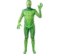 Funidelia Disfraz de monstruo extraterrestre segunda piel para hombre, Talla M Halloween, Terror - Traje para adultos para fiestas, Carnaval y Halloween