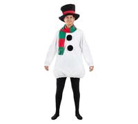 Funidelia Disfraz de muñeco de nieve para hombre, Incluye traje, bufanda y sombrero, Navidad - Traje para adultos para fiestas, Carnaval y Halloween - Talla L-XL