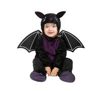 Funidelia Disfraz de Murciélago para Bebé con mono, gorrito, alas y cubrepíes, Traje de Animales para Recién Nacido, Disfraces de Carnaval, Halloween y Fiestas - Talla 12-24 meses