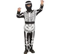 Funidelia | Disfraz de Ninja esqueleto zombie para niño Muerto Viviente, Terror - Disfraz para niños y divertidos accesorios para Fiestas, Carnaval y Halloween - Talla 3-4 años - Negro