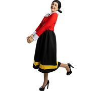 Funidelia | Disfraz de Olivia - Popeye para mujer Popeye, Dibujos Animados - Disfraz para adultos y divertidos accesorios para Fiestas, Carnaval y Halloween - Talla M - Rojo