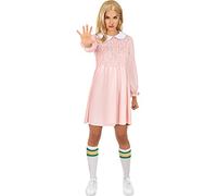 Funidelia | Disfraz de Once Stranger Things mujer Netflix, Once (Eleven) - Disfraz para adultos y divertidos accesorios para Fiestas, Carnaval y Halloween - Talla S - M - Rosa