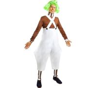 Funidelia | Disfraz de Oompa Loompa - Charlie y la Fábrica de Chocolate para hombre Disfraz para adultos y divertidos accesorios para Fiestas, Carnaval y Halloween - Talla M - Blanco