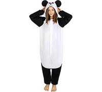 Funidelia | Disfraz de Oso Panda Onesie para Hombre y Mujer Talla XL Animales, Oso - Color: Blanco - Divertidos Disfraces y complementos para Carnaval y Halloween