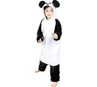 Funidelia | Disfraz de Oso Panda Onesie para niño y niña Talla 5-6 años Animales, Oso - Color: Blanco - Divertidos Disfraces y complementos para Carnaval y Halloween