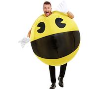 Funidelia | Disfraz de Pac-Man hinchable para hombre y mujer Comecocos, Videojuegos - Disfraz para adultos y divertidos accesorios para Fiestas, Carnaval y Halloween - Talla única - Amarillo