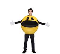 Funidelia | Disfraz de Pac-Man para hombre y mujer Comecocos, Videojuegos - Disfraz para adultos y accesorios para Fiestas, Despedida de Soltero, Carnaval y Halloween - Talla única - Amarillo