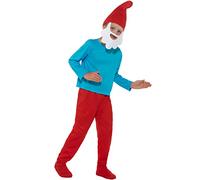 Funidelia | Disfraz de Papá Pitufo para niño The Smurfs, Dibujos Animados - Disfraz para niños y divertidos accesorios para Fiestas, Carnaval y Halloween - Talla 7-9 años - Rojo