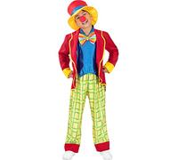 Funidelia | Disfraz de payaso para niño Payaso, Circo, Original y Divertido - Disfraz para niños y divertidos accesorios para Fiestas, Carnaval y Halloween - Talla 5-6 años - Rojo