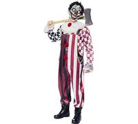 Funidelia | Disfraz de payaso terrorífico Premium para hombre Payaso, Payaso Asesino, Halloween, Terror - Disfraz para adultos accesorios para Fiestas, Carnaval y Halloween - Talla L - Granate