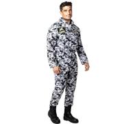 Funidelia | Disfraz de piloto de caza para hombre Avión, Profesiones, Disfraz para adultos y divertidos accesorios para Fiestas, Carnaval y Halloween - Talla L - XL - Verde