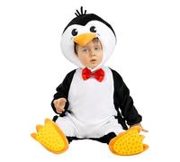 Funidelia | Disfraz de Pingüino para bebé Animales, Polo Sur - Disfraz para niños y divertidos accesorios para Fiestas, Carnaval y Halloween - Talla 6-12 meses - Blanco