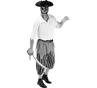 Funidelia | Disfraz de pirata zombie para hombre Muerto Viviente, Terror - Disfraz para adultos y divertidos accesorios para Fiestas, Carnaval y Halloween - Talla M - Negro