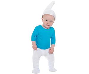 Funidelia | Disfraz de Pitufo para bebé The Smurfs, Dibujos Animados, Enanito - Disfraz para niños y divertidos accesorios para Fiestas, Carnaval y Halloween - Talla 6-12 meses - Azul
