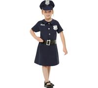 Funidelia Disfraz de policía para niña Talla 3-4 años Guardia, Agente, FBI, Profesiones - Azul