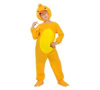 Funidelia Disfraz de Pollito para niños, Incluye mono, cubrepies y pieza para la cabeza, Animales, Gallina - Traje para niños para fiestas, Carnaval y Halloween - Talla 7-9 años