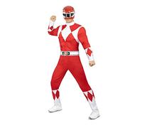 Funidelia Disfraz de Power Ranger Rojo para hombre, Licencia Oficial, Talla M Películas & Series, Superhéroes - Traje para adultos para fiestas, Carnaval y Halloween