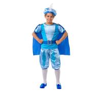 Funidelia Disfraz de Príncipe para niño, Medieval, Edad Media, Incluye pantalón, camiseta con capa, gorro y cinturón- Traje para niños para fiestas, Carnaval y Halloween, Talla 7-9 años