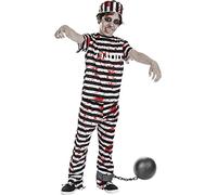 Funidelia | Disfraz de prisionero zombie con bola para niño Ladrón & Preso - Disfraz para niños y divertidos accesorios para Fiestas, Carnaval y Halloween - Talla 10-12 años