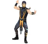 Funidelia | Disfraz de Scorpion Mortal Kombat para hombre Videojuegos - Disfraz para adultos y divertidos accesorios para Fiestas, Carnaval y Halloween - Talla XL - Negro