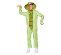 Funidelia Disfraz de Serpiente para Niño y Niña con mono y gorro, Traje de Animales Infantil, Disfraces de Carnaval, Halloween y Fiestas - Talla 10-12 años