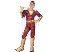 Funidelia | Disfraz de Shazam para niño Superhéroes, DC Comics - Disfraz para niños y divertidos accesorios para Fiestas, Carnaval y Halloween - Talla 5-6 años - Rojo