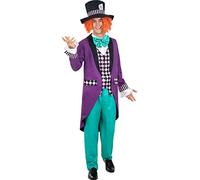Funidelia | Disfraz de Sombrerero para hombre Mad hatter, Alicia en el País de las maravillas - Disfraz para adultos y divertidos accesorios para Fiestas, Carnaval y Halloween - Talla XL - Negro