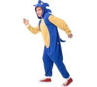 Funidelia Disfraz de Sonic para hombre y mujer, Licencia Oficial, Talla M - L Videojuegos, Películas & Series - Traje para adultos para fiestas, Carnaval y Halloween